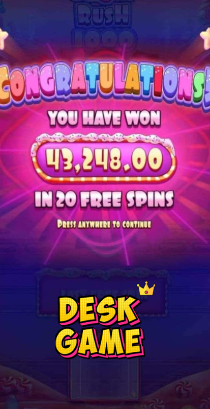 Someone hit the jackpot in the sugar rush slot, Don't hesitate play to win big!